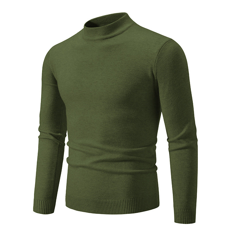 Herren Feinstrickpullover mit hohem Kragen und elastischen Bündchen Echoarchiv