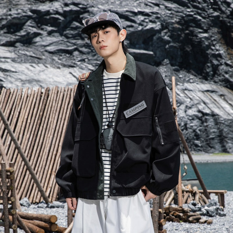 Damen Oversize Utility-Jacke mit Fleece‑Kragen & Multifunktions‑Taschen Echoarchiv