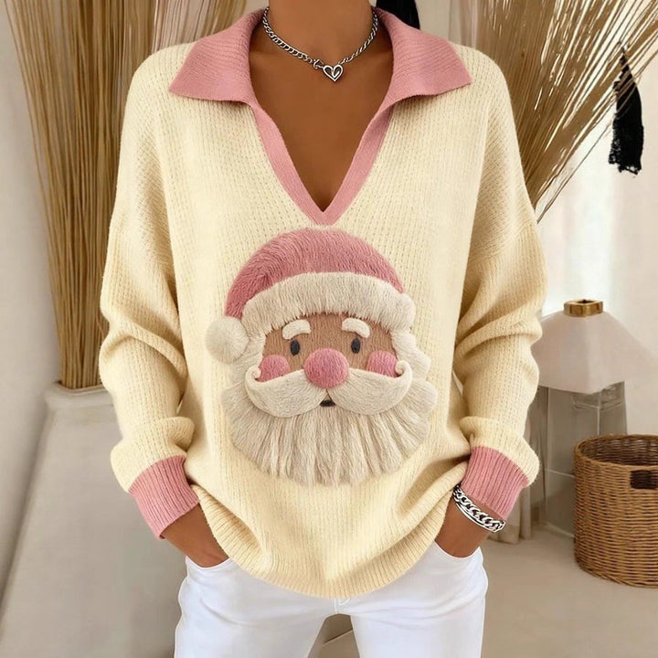 Damen Verspielter Pullover mit Weihnachtsmotiv Echo Archiv