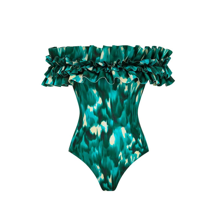 Damen Einteiliger Badeanzug mit raffinierter Cut-Out-Optik und dekorativem Schmuck Echo Archiv