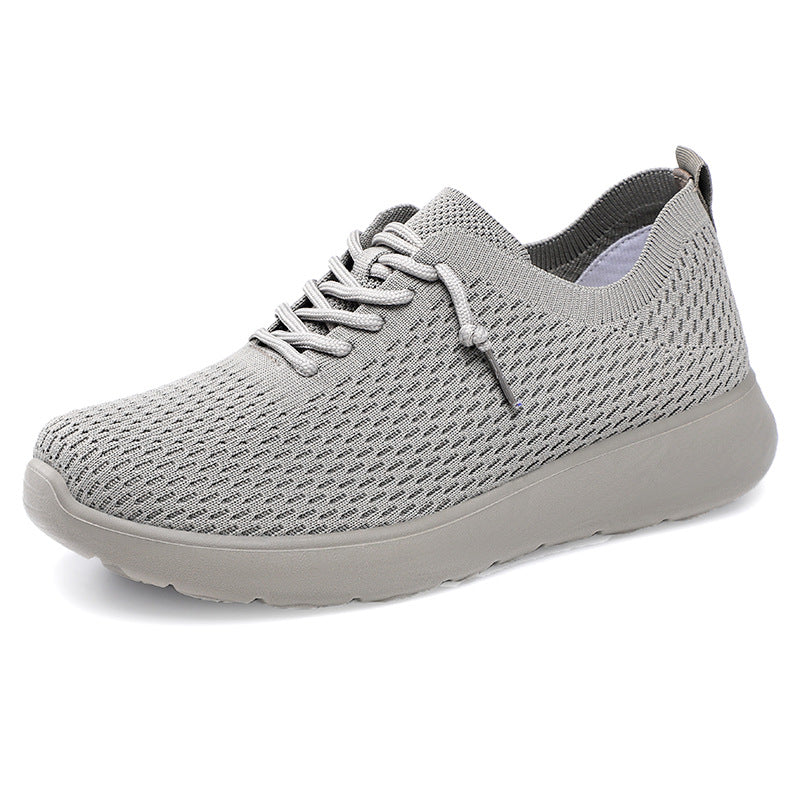 Damen nan gestrickter Slip-On Sneaker mit sockenähnlichem Schaft, elastischer Schnürung und gedämpfter EVA-Sohle Echo Archiv
