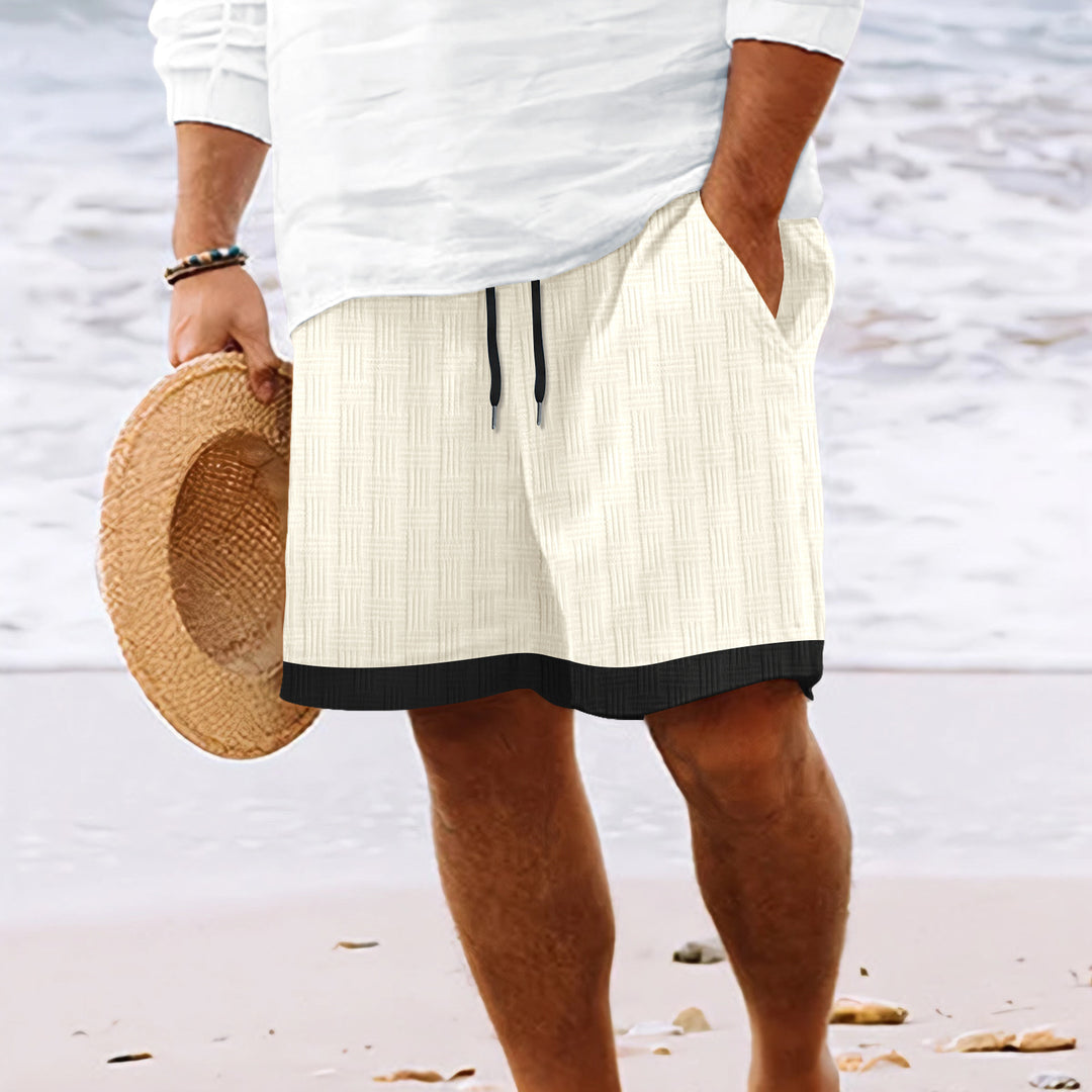 Herren strukturierte Strandshorts Echoarchiv