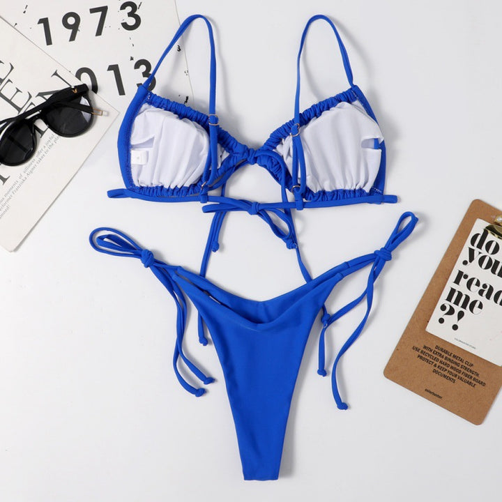 Damen Bikini-Set mit ajustierbaren Bindebändern und modischem Leopardenmuster Echo Archiv