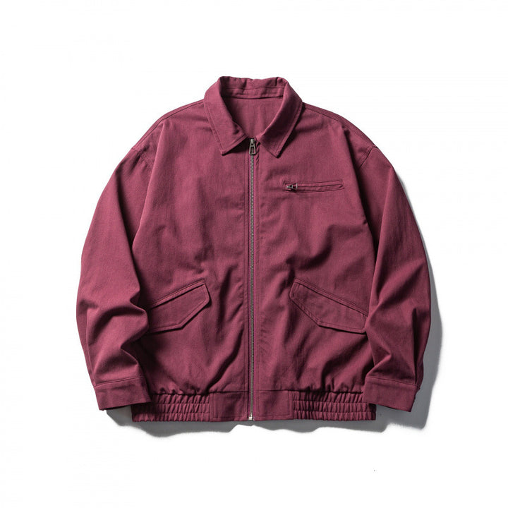Herren Boxy-Workwear-Jacke mit durchgehendem Reißverschluss, aufgesetzten Pattentaschen und elastischem Bund Echo Archiv