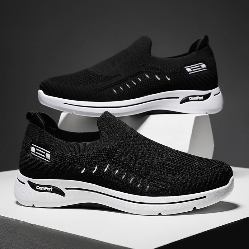 Damen nan ultraleichter gestrickter Slip-On Walking-Sneaker mit nahtlosem Sockenschaft und dämpfender EVA-Comfort-Zwischensohle Echo Archiv