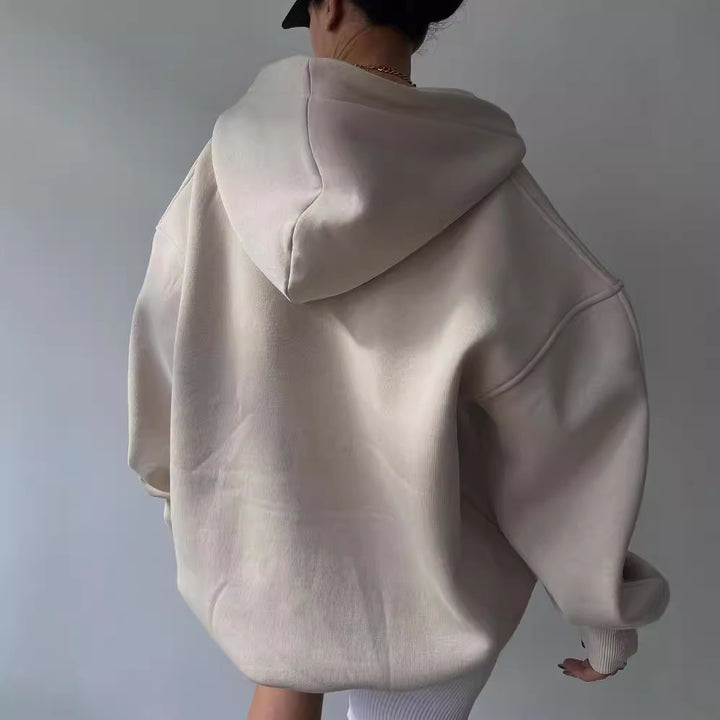 Damen Voluminöser Sculpt-Hoodie mit Oversize-Silhouette und markanter Kapuze Echoarchiv