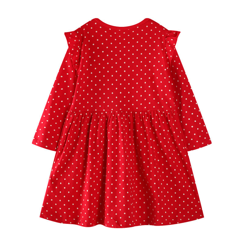 Mädchen Freizeitkleid mit festlichem Rentier-Design Echo Archiv