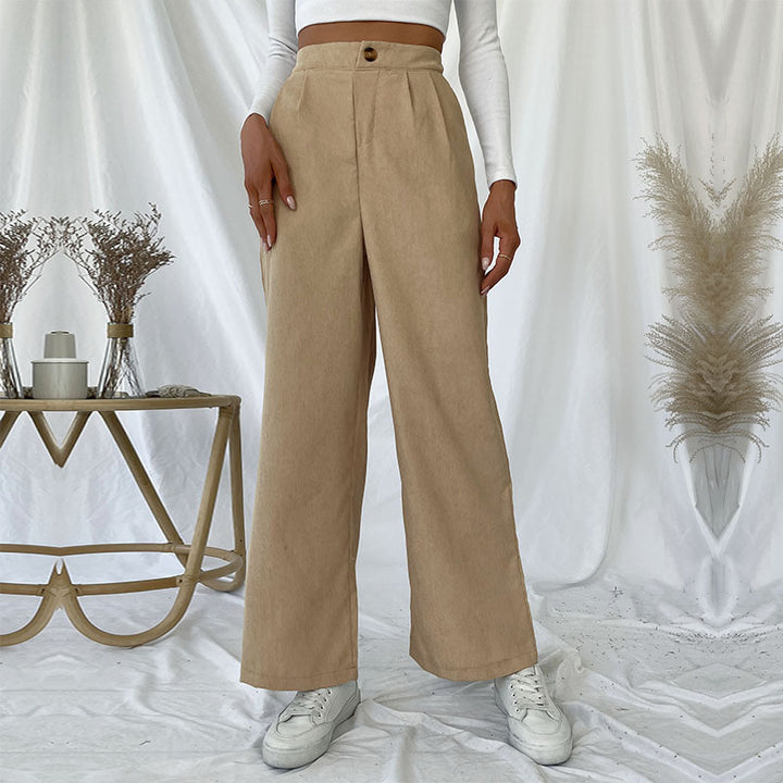 Damen Elegante Hochwaisted Hose mit weitem Bein Echo Archiv
