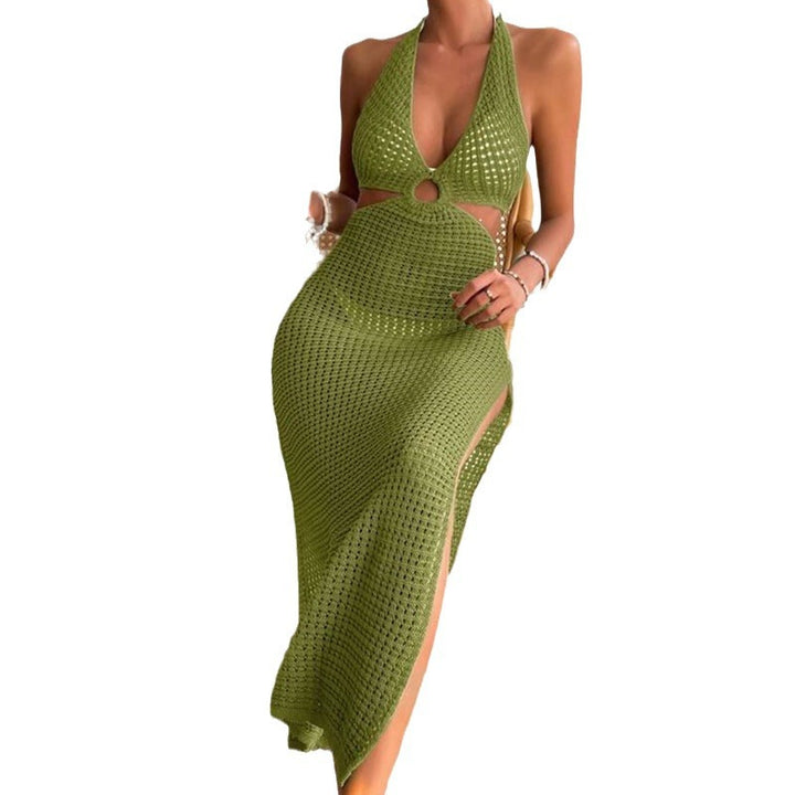 Damen elegantes Häkelkleid mit tiefem Ausschnitt Echo Archiv