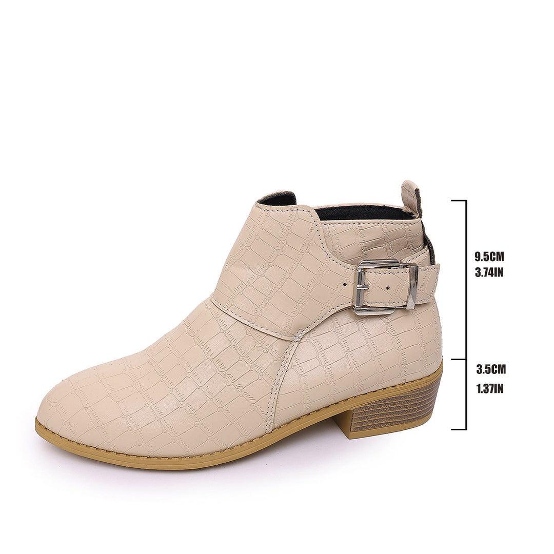 Damen Mode Stiefeletten mit Schnallen-Detail Echo Archiv