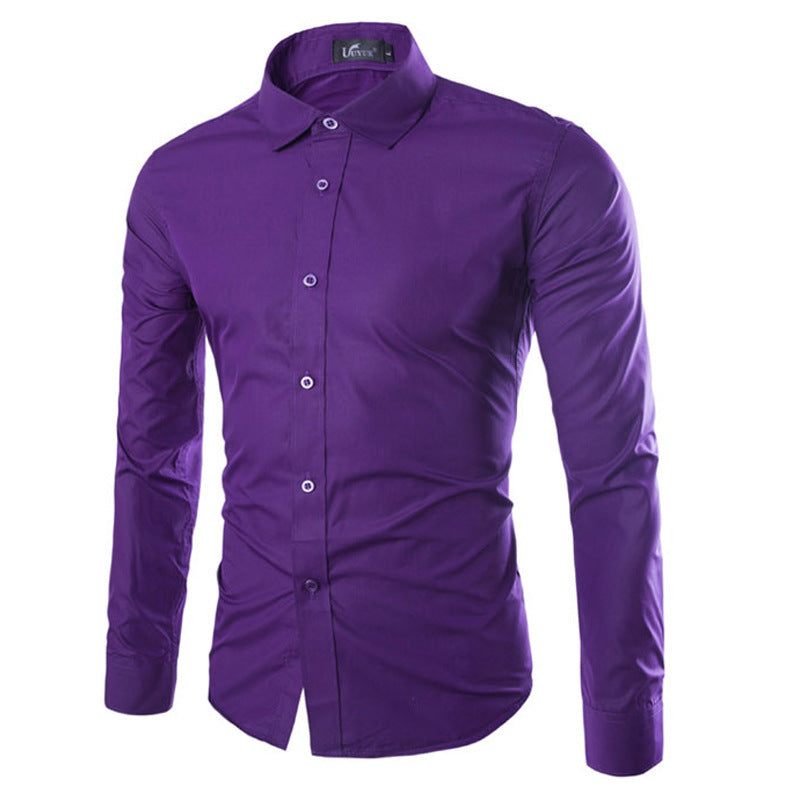Herren elegante Langarmhemd Echoarchiv