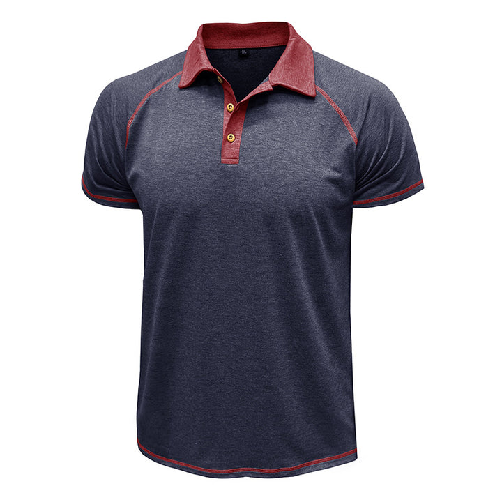 Herren sportliches Polohemd mit Kontrastkragen Echoarchiv
