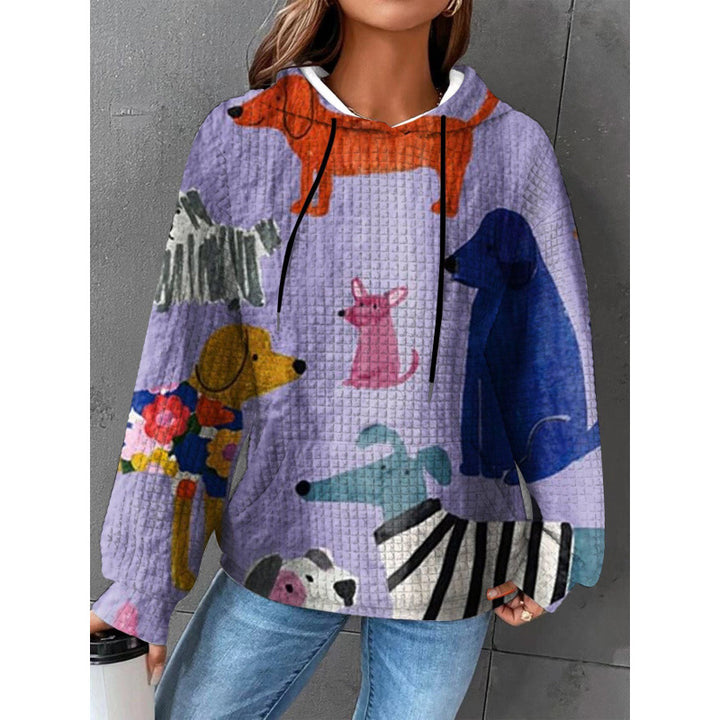 Damen Modischer Kapuzenpullover im Karodesign Echoarchiv
