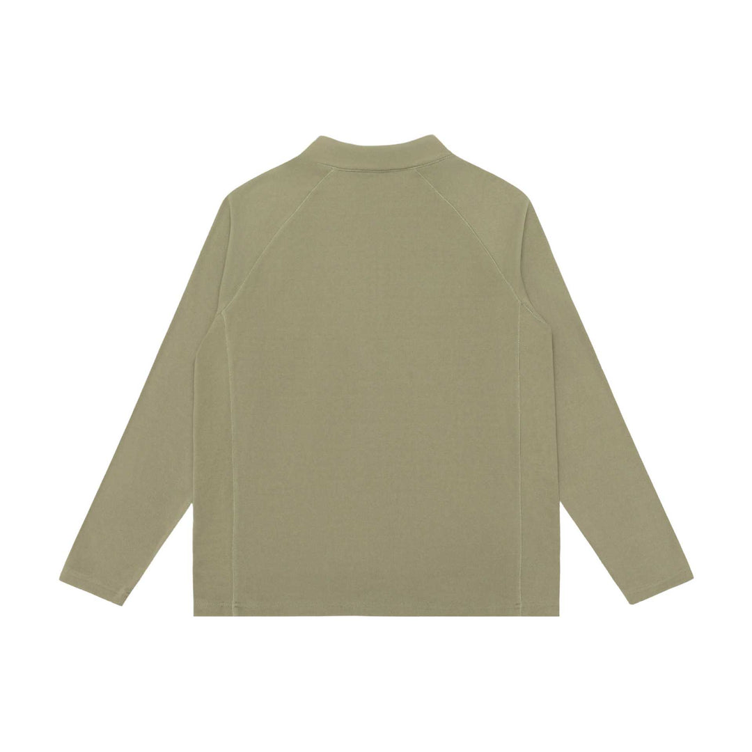 Unisex Halbzip-Sweatshirt mit Troyerkragen und Raglannähten Echoarchiv