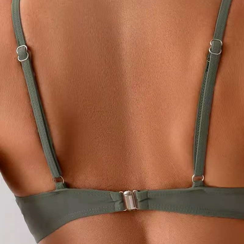 Damen Hochtailliertes Bikini-Set mit elegantem Wickeldesign Echo Archiv