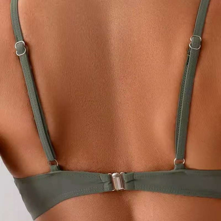 Damen Hochtailliertes Bikini-Set mit elegantem Wickeldesign Echo Archiv