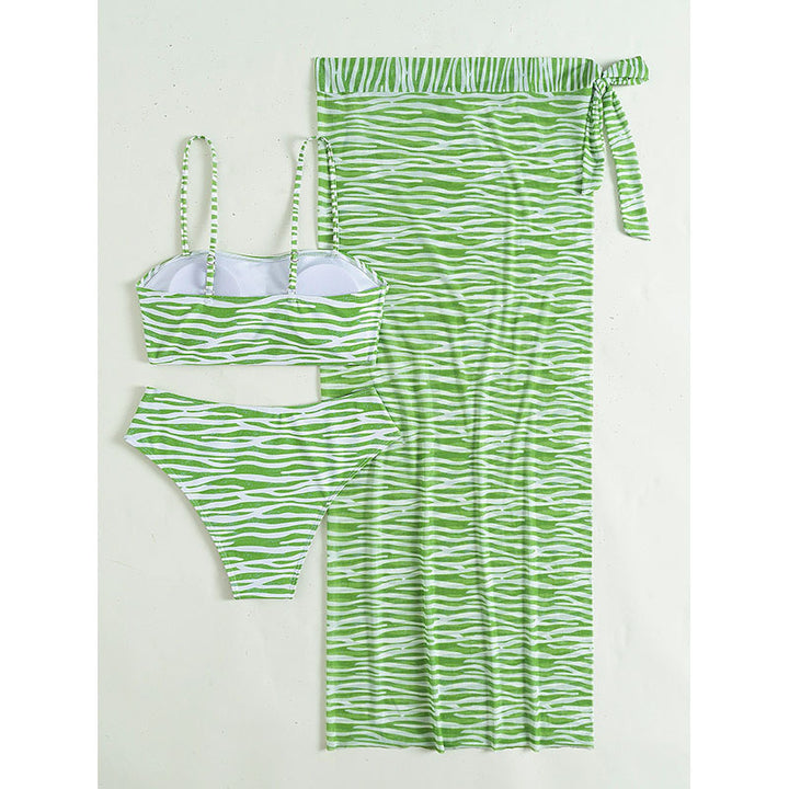 Damen Zweiteiliges Bikini-Set mit asymmetrischem Rock Echo Archiv