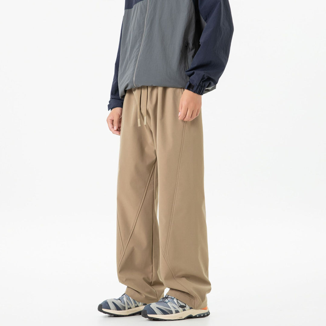 Damen Weite Culotte-Jogginghose mit elastischem Bund, Tunnelzug und dekorativen Nahtpaneelen Echo Archiv