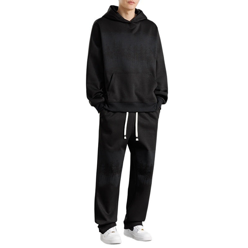 Herren Freizeit-Loungewear-Set mit entspannter Passform und kreativen Baum-Print Echoarchiv