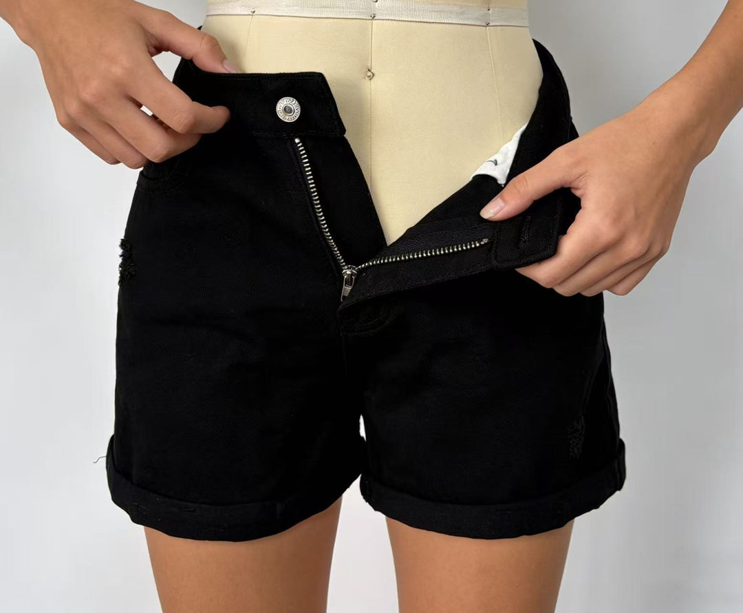 Damen modische High-Waist Shorts aus Bio-Denim Echo Archiv