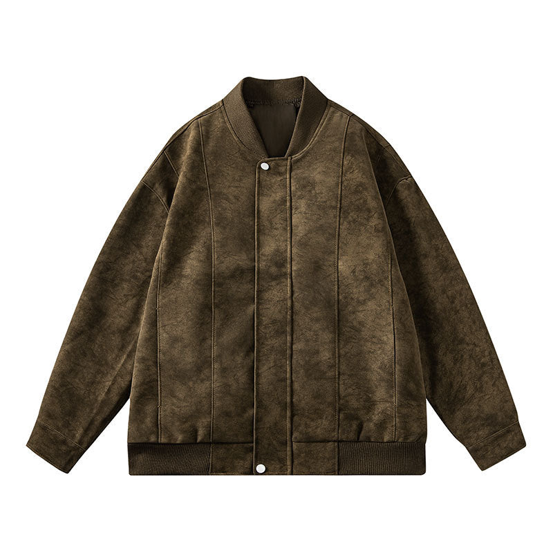 Herren Lässige Velourslederjacke – Taviero
