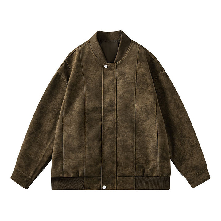 Herren Lässige Velourslederjacke – Taviero