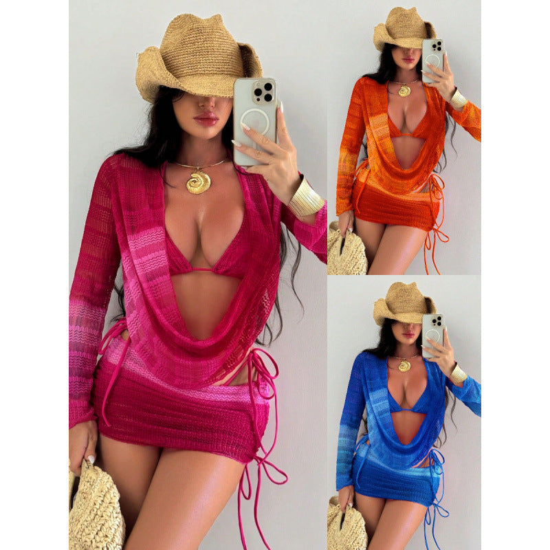 Damen Strandkleid mit Raffung und attraktivem V-Ausschnitt Echo Archiv