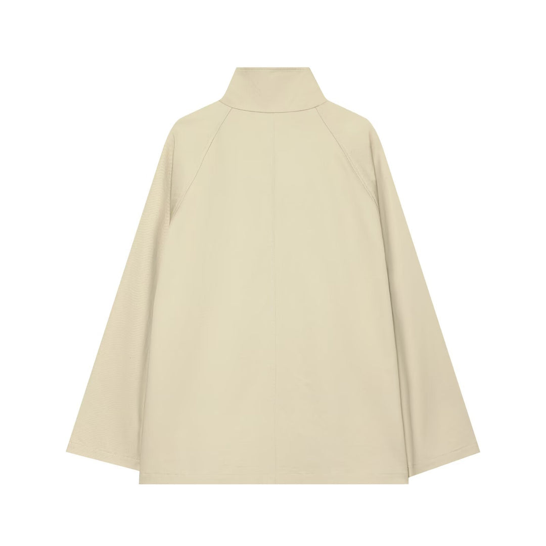 Damen Kurze A‑Linien Übergangsjacke mit hohem Stehkragen und Raglanärmeln Echo Archiv