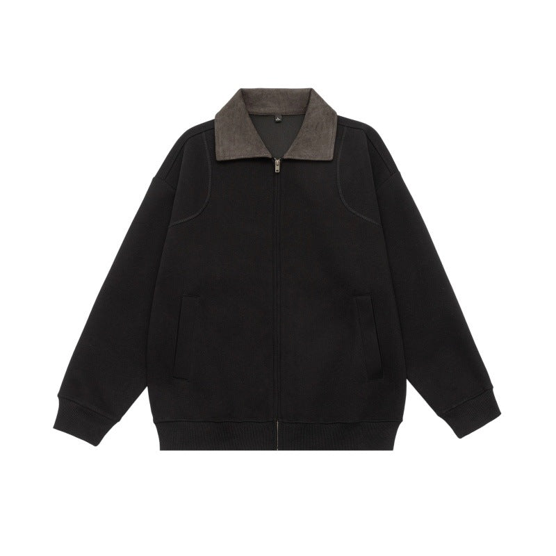 Unisex Oversize-Zipjacke mit Cordkragen und eingearbeiteten Eingrifftaschen Echoarchiv
