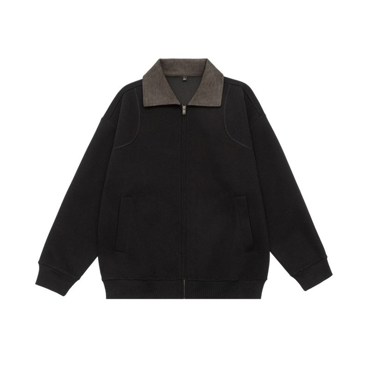 Unisex Oversize-Zipjacke mit Cordkragen und eingearbeiteten Eingrifftaschen Echoarchiv