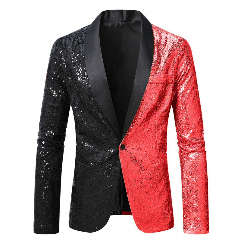 Herren Glamouröser Pailletten-Blazer Echoarchiv 1761379511