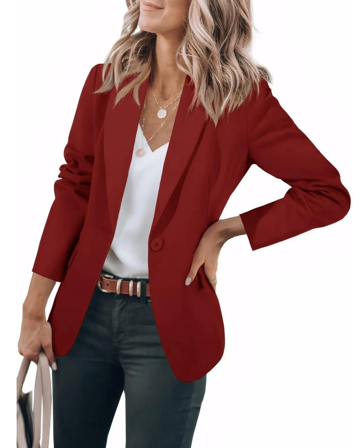 Damen Lässiger Blazer mit Elegantem Schnitt und Praktischen Taschen Echoarchiv