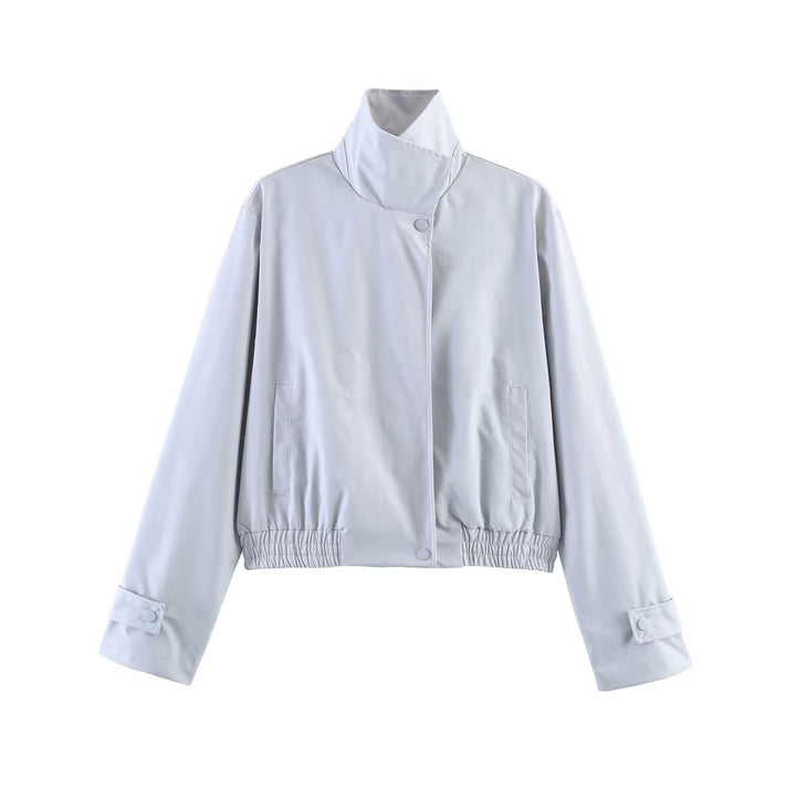 Damen Kurze wasserabweisende Blousonjacke mit hohem Stehkragen und Taillenbündchen Echo Archiv