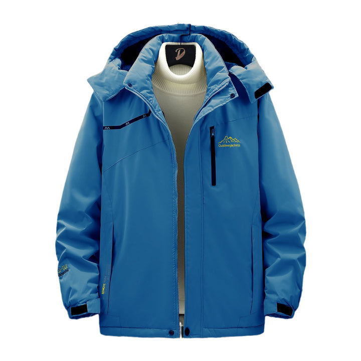 Herren wasserdichte isolierte Outdoor-Parka mit abnehmbarer Kapuze, thermischem Futter und verdeckten Reißverschlusstaschen – Marzano