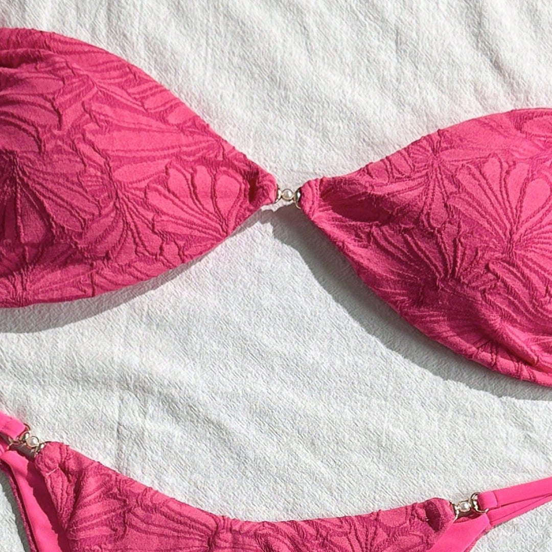 Damen Triangel-Bikini mit floralem Muster und verstellbaren Trägern Echo Archiv