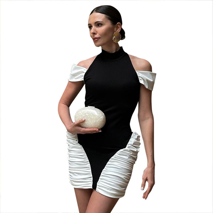 Damen Figurumspielendes Kleid mit durchgehendem Rüschendesign Echo Archiv