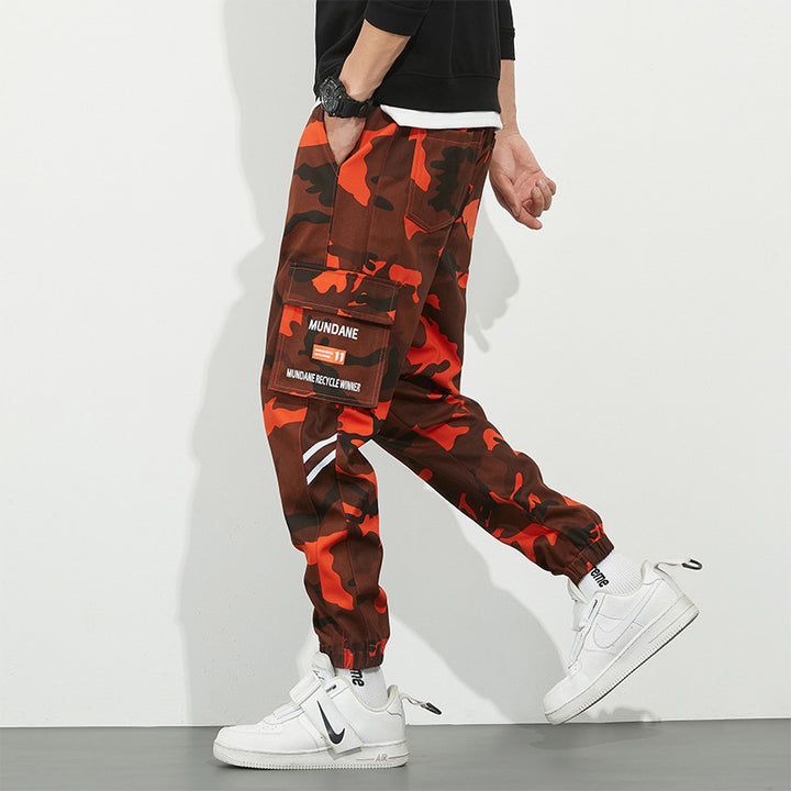 Herren Urbanes Camouflage-Jogger mit Utility-Taschen und elastischem Knöchelsaum Echo Archiv