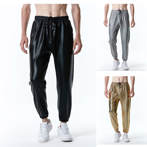 Herren futuristische Mesh-Hose im angesagten Metallic-Look Echoarchiv