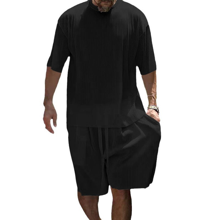 Herren lässiges Freizeit-Set mit oversized T-Shirt und Shorts Echoarchiv