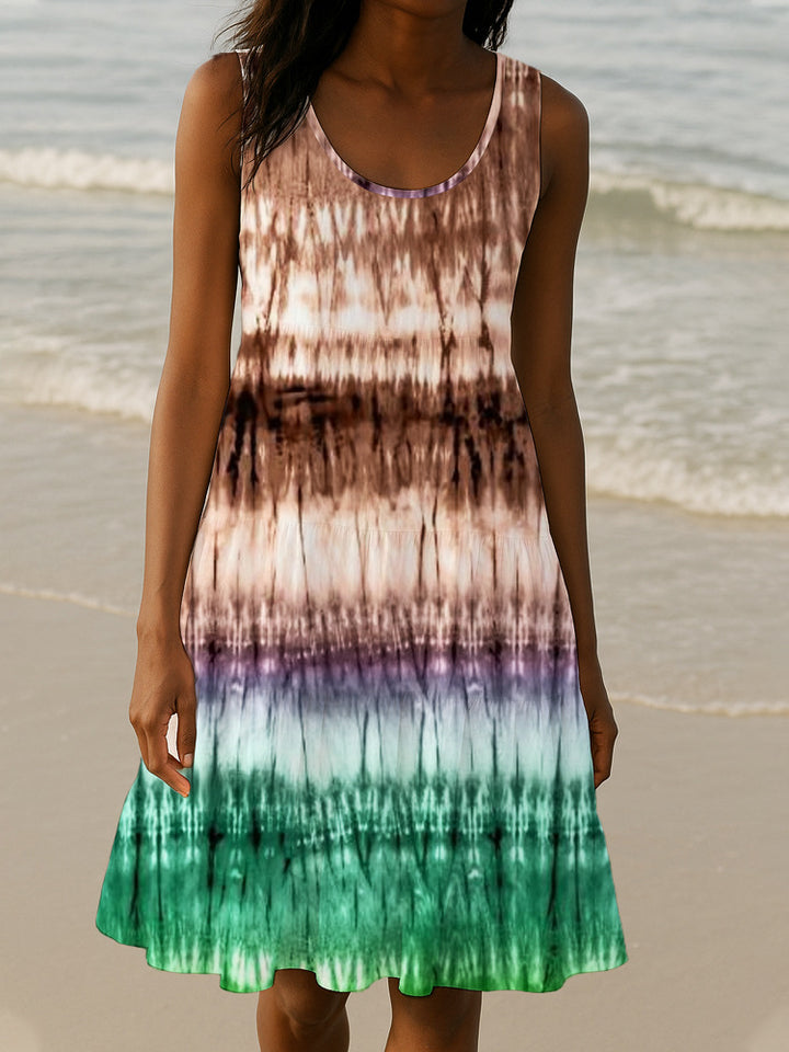 Damen Sommerliches A-Linien Kleid mit einzigartigem Ombre-Design Echo Archiv