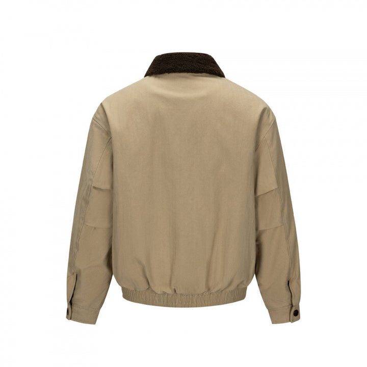 Herren Kurz geschnittene Blouson-Jacke im Field-Stil mit Teddykragen und Pattentaschen Echo Archiv