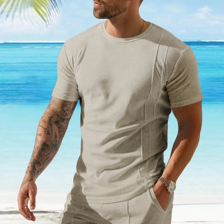 Herren atmungsaktives Sport-T-Shirt mit strukturiertem Design Echoarchiv