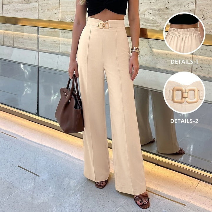 Damen Elegante Hochganzjeans mit weitem Bein Echo Archiv