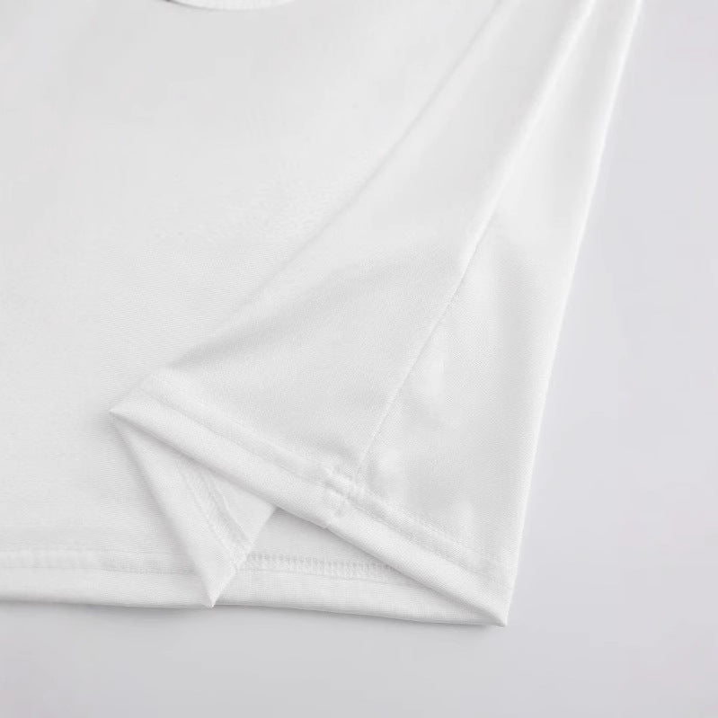 Damen Crop-T-Shirt mit floralem Artwork und lässigem Schnitt Echo Archiv
