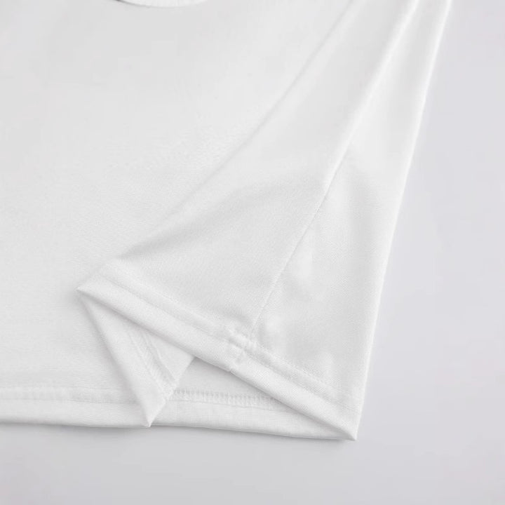 Damen Crop-T-Shirt mit floralem Artwork und lässigem Schnitt Echo Archiv