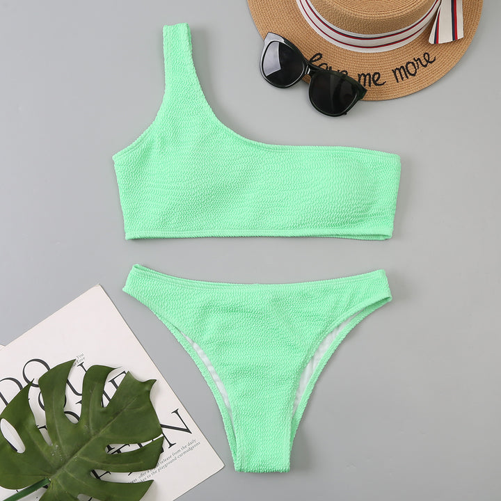 Damen asymmetrisches Bikini-Set mit Struktur Echo Archiv