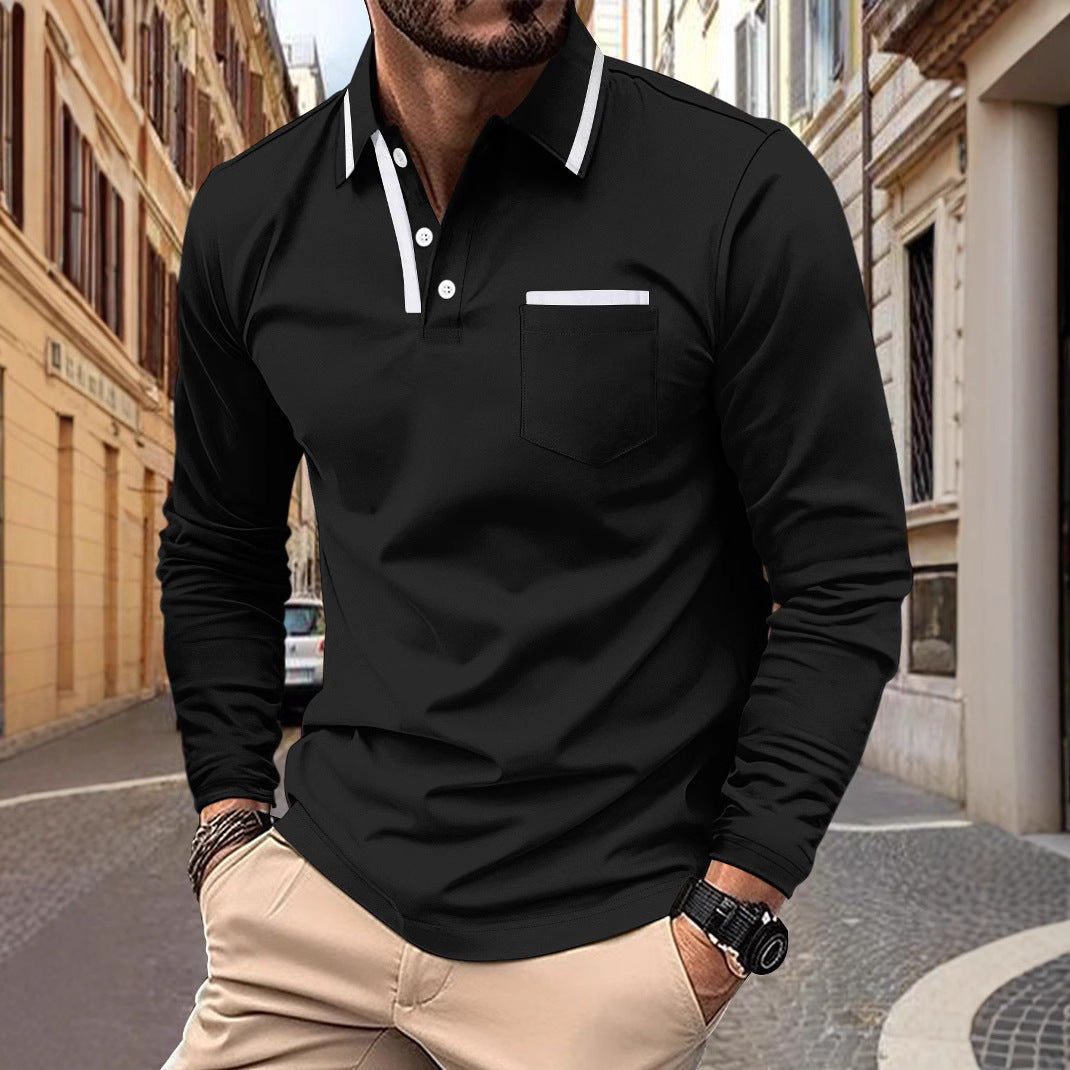 Herren Langarm Poloshirt mit modernem Design Echoarchiv