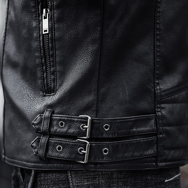 Herren Modische Bikerjacke aus Kunstleder Echo Archiv 1787738599