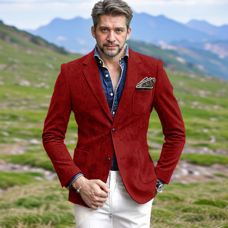 Herren Samt-Blazer mit eleganter Schnittführung Echoarchiv
