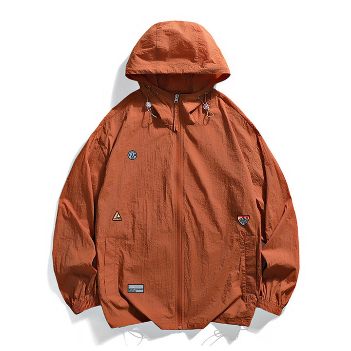 Herren multifunktionale Outdoor-Jacke mit verstellbarer Kapuze und Reißverschlusstaschen Echoarchiv